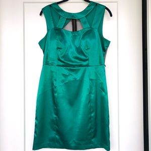 Forrest Green Silk Short Dress